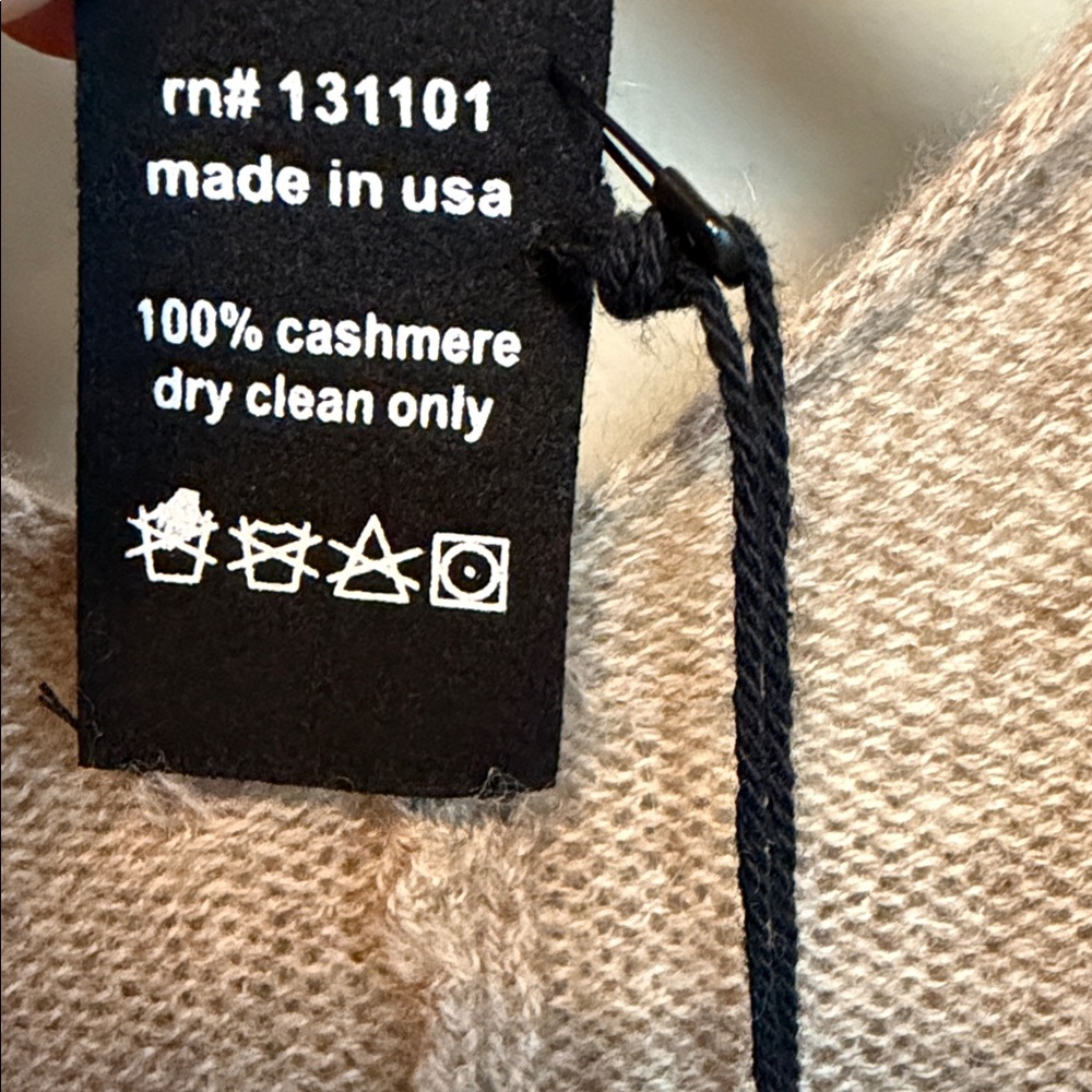 BERYLL Women’s OSFM 100% Cashmere Open Front  Cardigan Made In USA - Picture 4 of 6